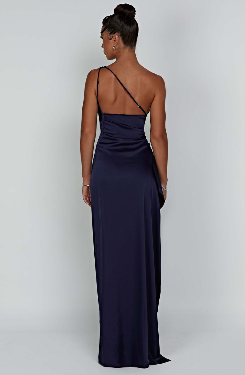 Celeste | One-Shoulder Satin Gown