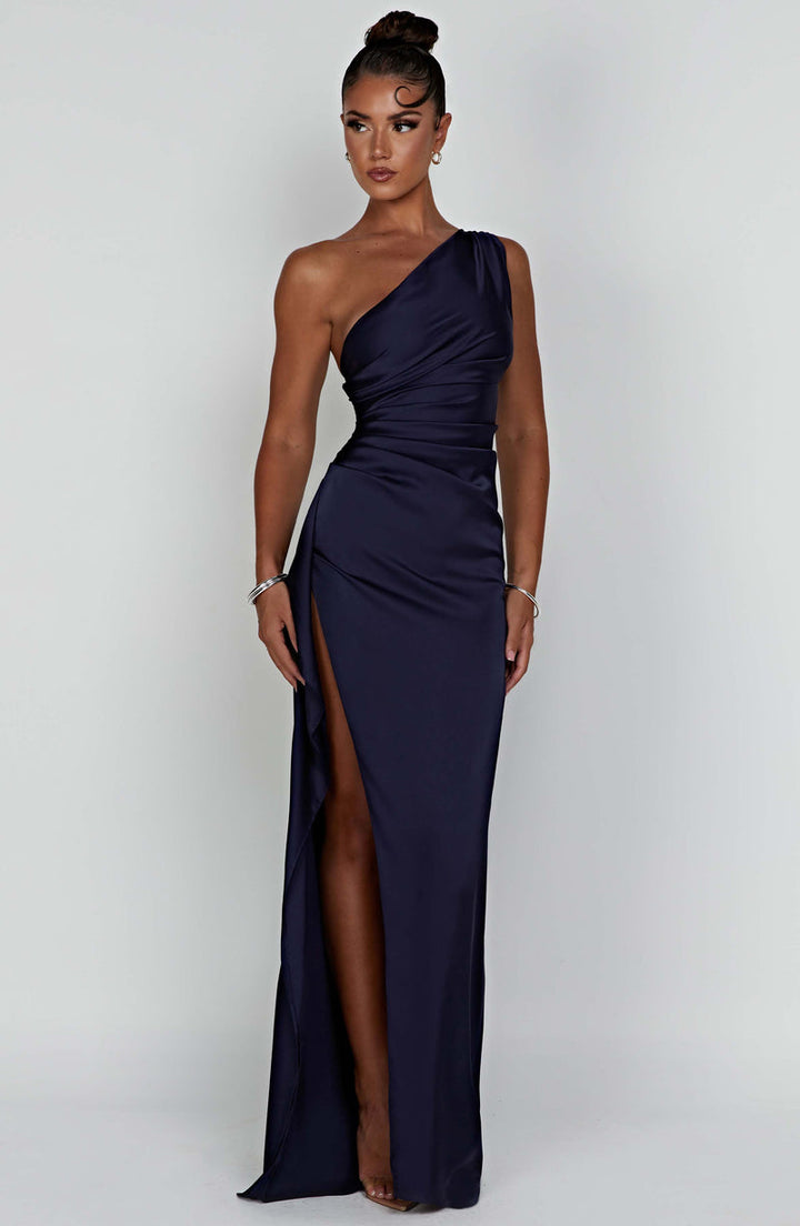 Celeste | One-Shoulder Satin Gown