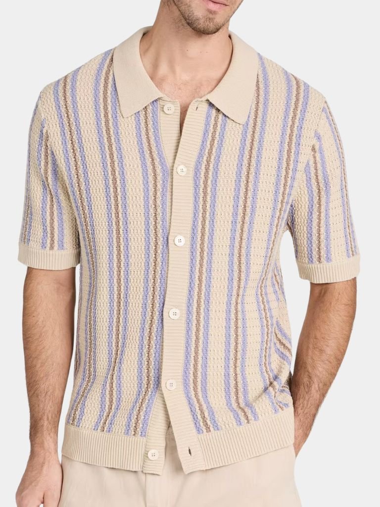 Harvey | Retro Button-Up Polo Shirt