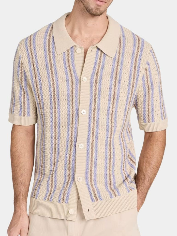 Harvey | Retro Button-Up Polo Shirt