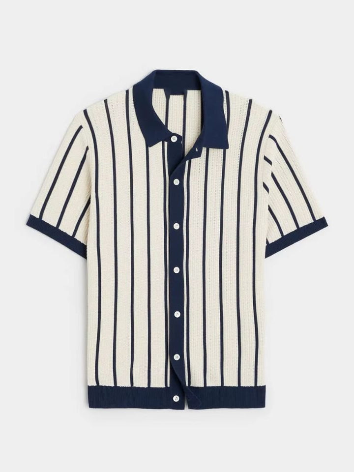 Harvey | Retro Button-Up Polo Shirt