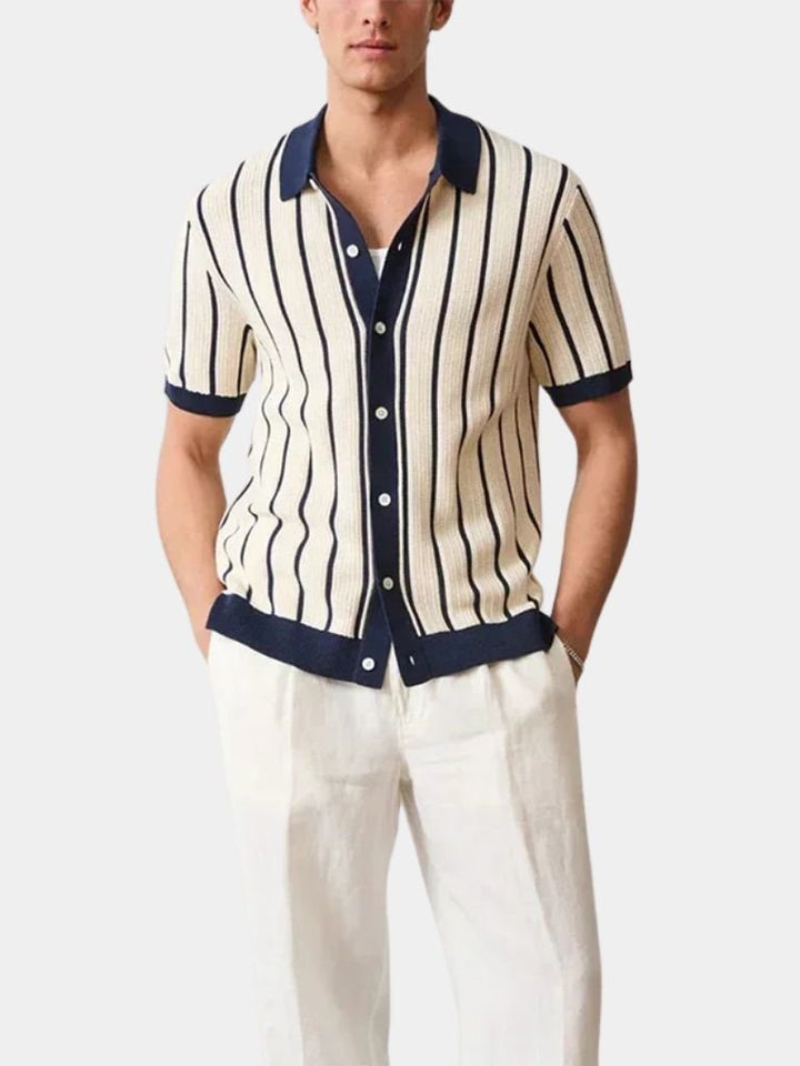 Harvey | Retro Button-Up Polo Shirt