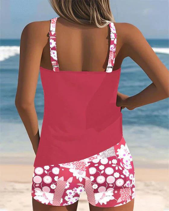 Kay | Floral Active Tankini Shorts Set