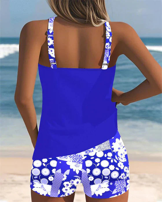 Kay | Floral Active Tankini Shorts Set