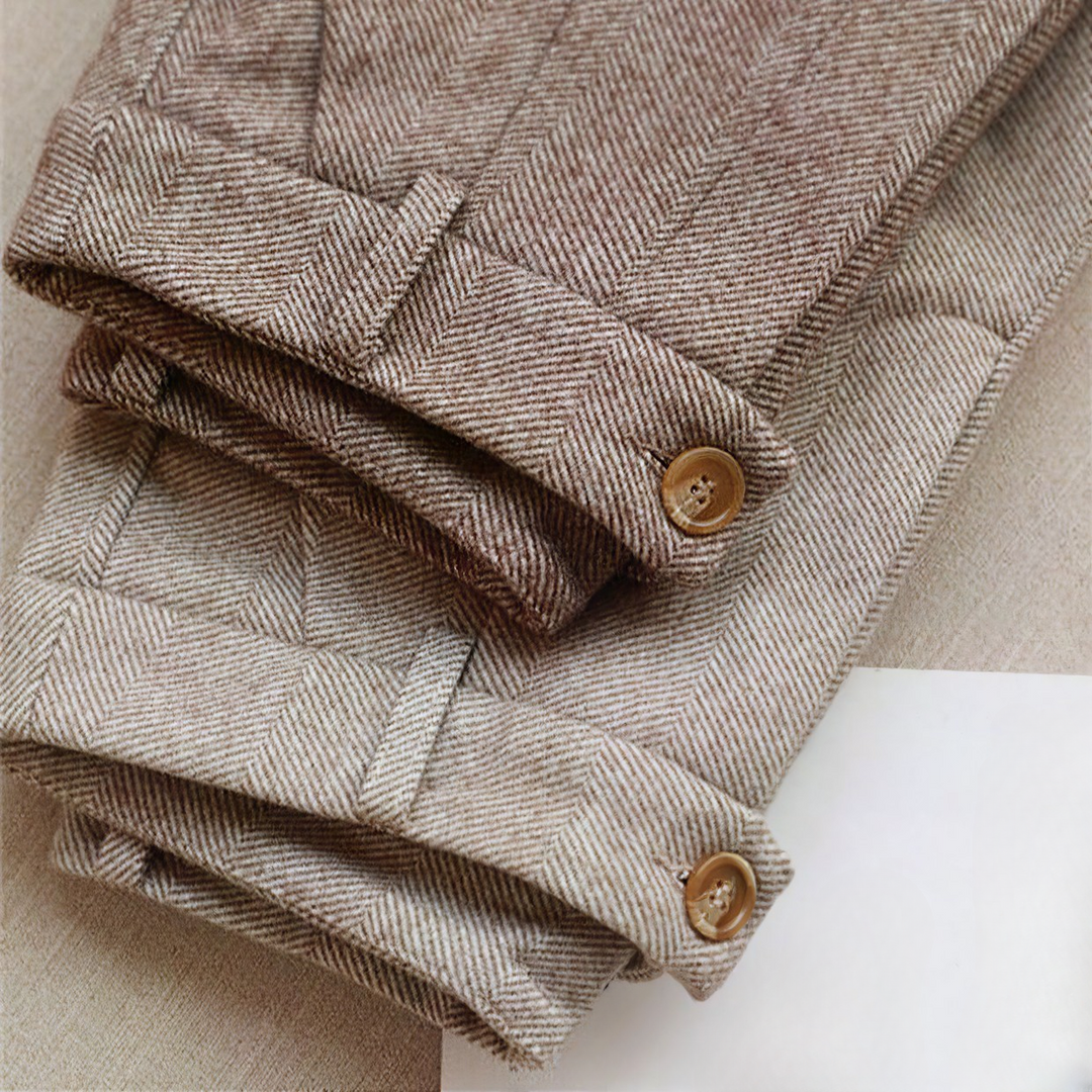 Theo | Herringbone Wool Trousers
