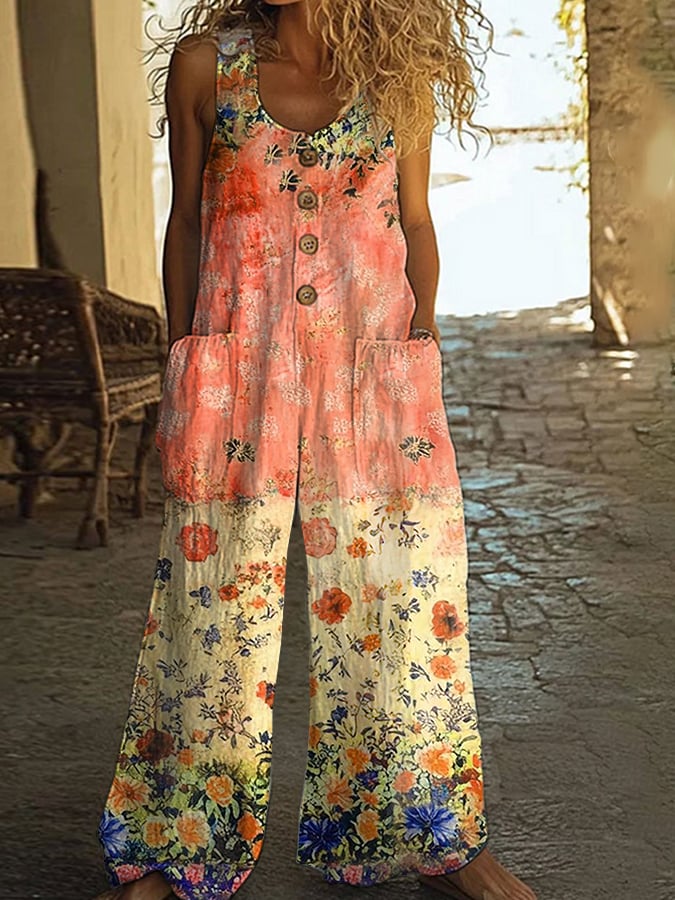 Elaine | Relaxed Floral Jumpsuit
