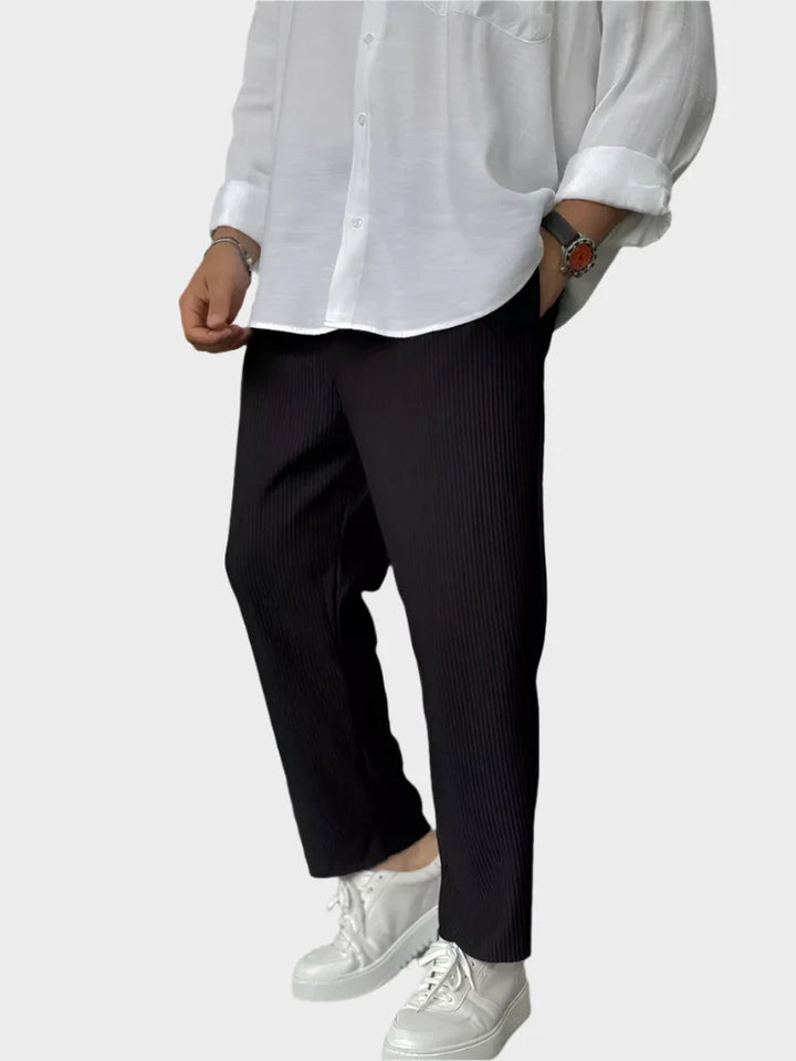Mason | Pleated Texture Trousers