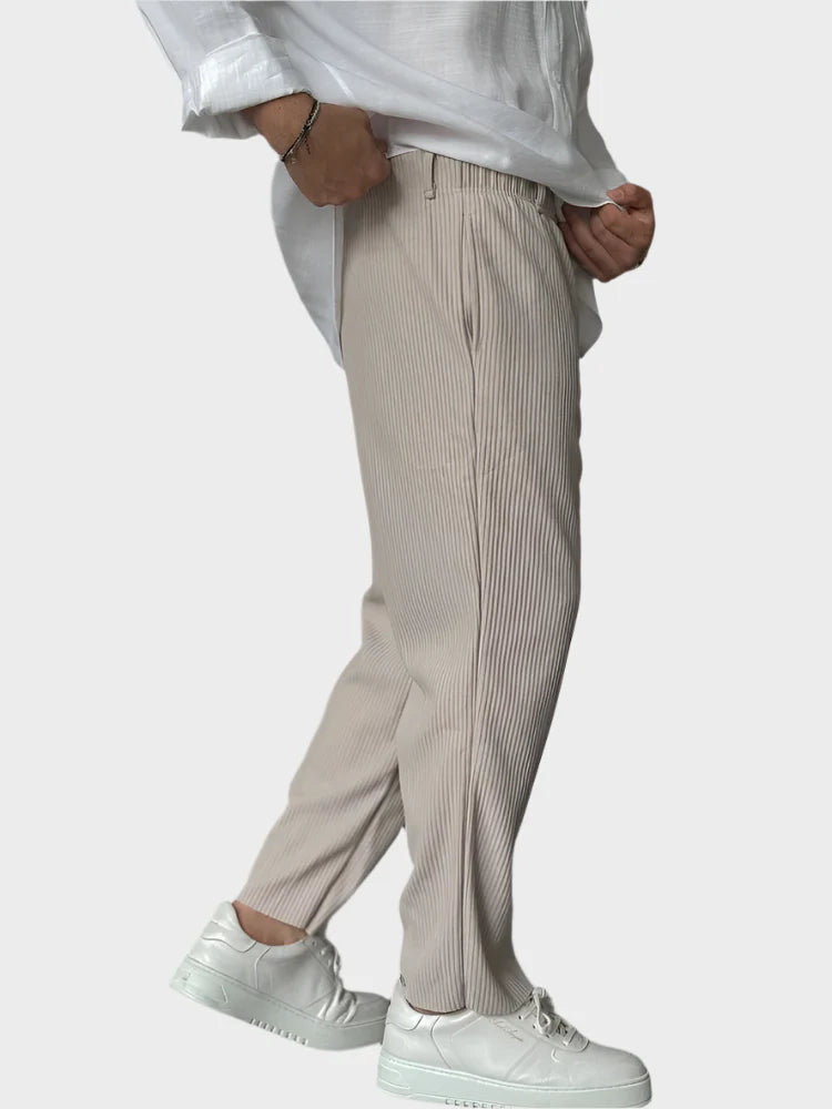 Mason | Pleated Texture Trousers