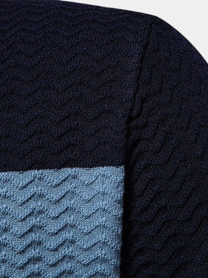 Leon | Zip-Neck Striped Polo
