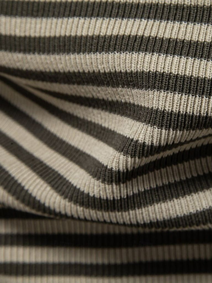 Warren | Striped Knit Polo Shirt