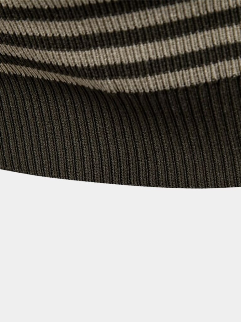 Warren | Striped Knit Polo Shirt