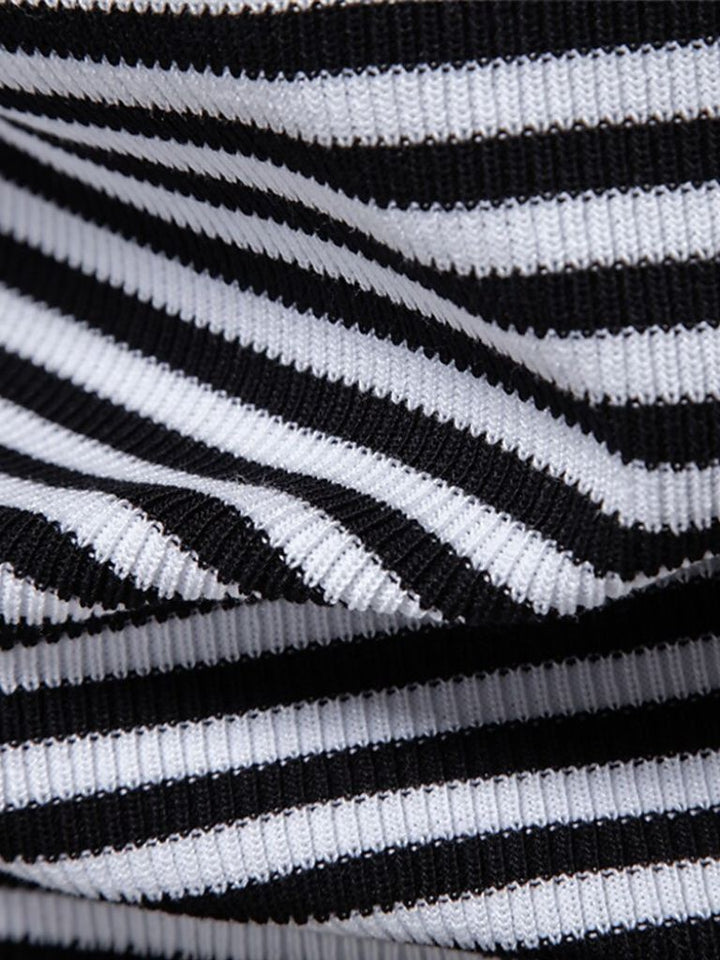 Warren | Striped Knit Polo Shirt