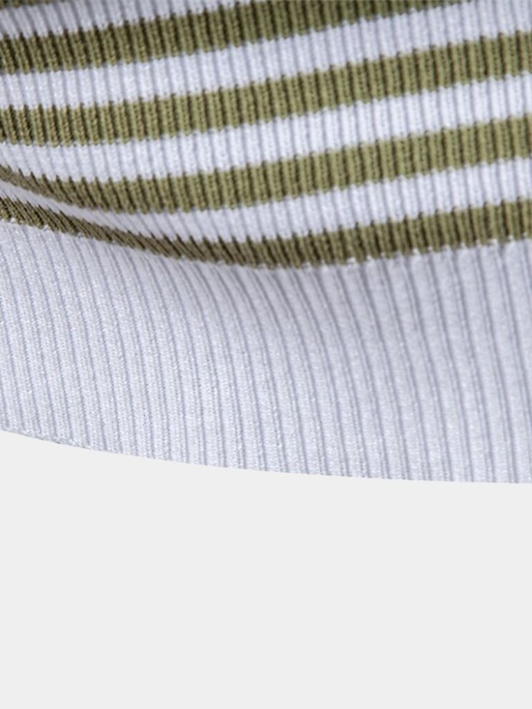 Warren | Striped Knit Polo Shirt
