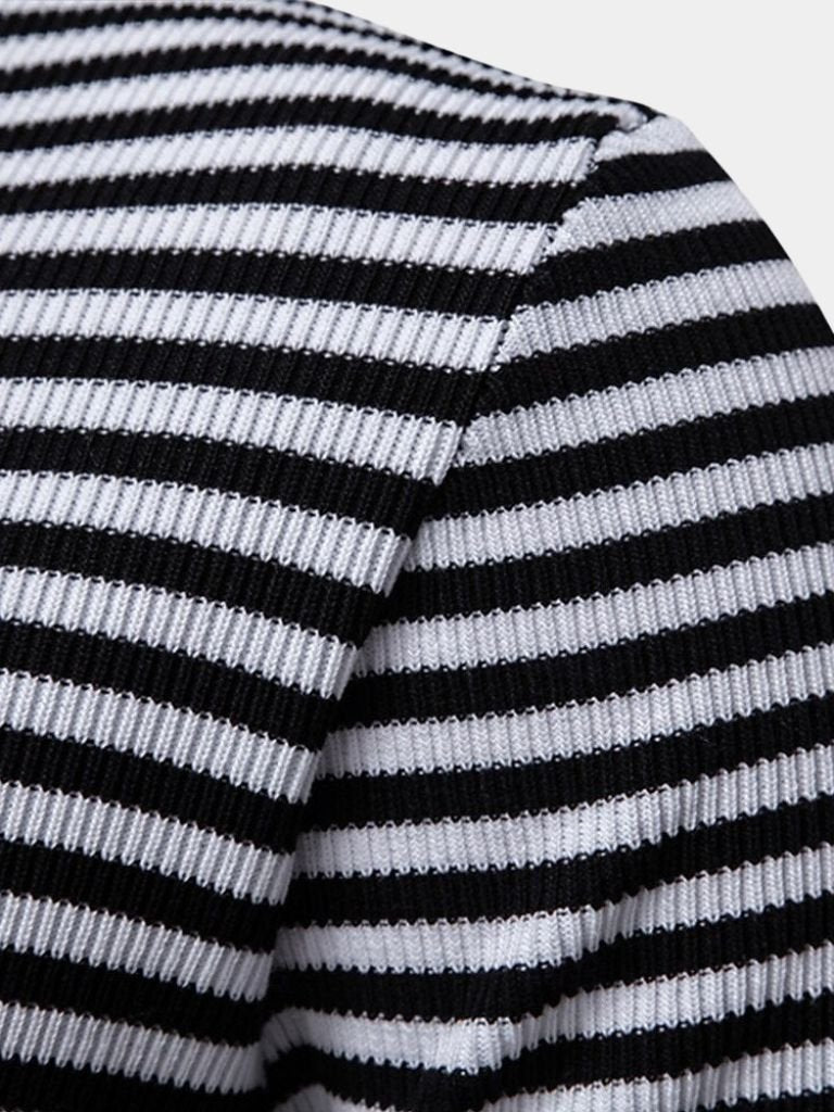 Warren | Striped Knit Polo Shirt