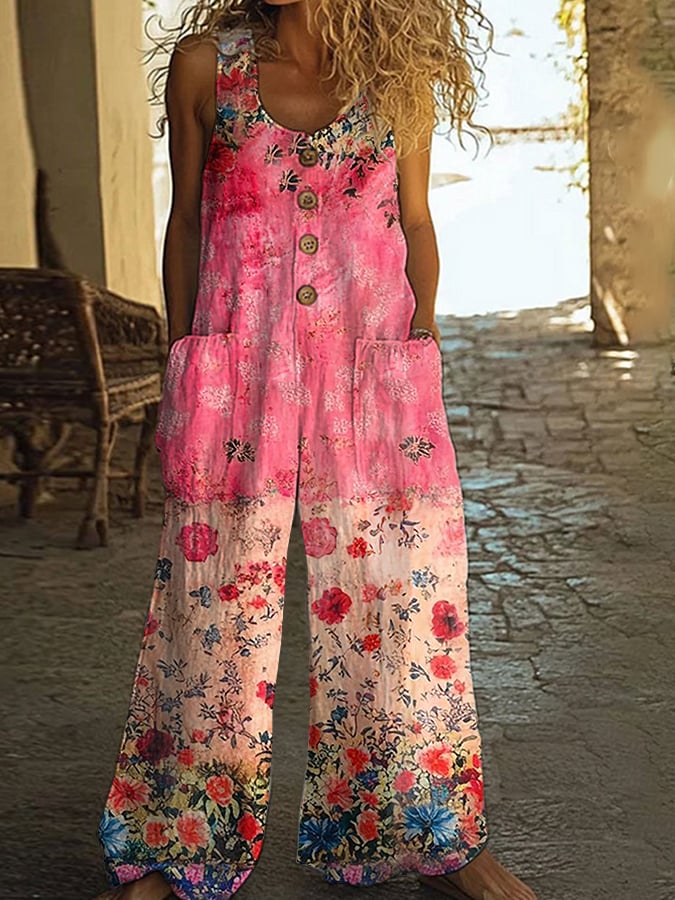 Elaine | Relaxed Floral Jumpsuit