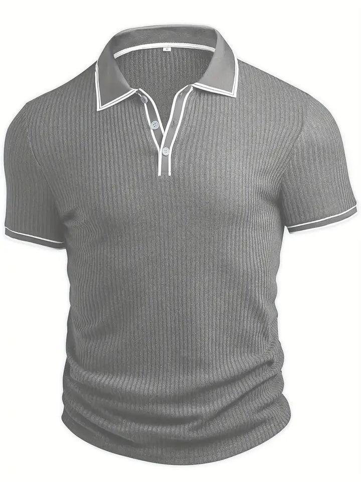 Elliot | Ribbed Knit Polo Shirt