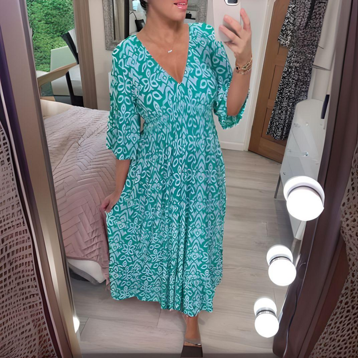 Lucia | Printed Boho Maxi Dress