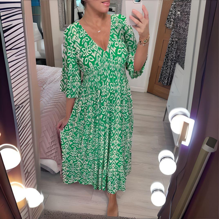 Lucia | Printed Boho Maxi Dress