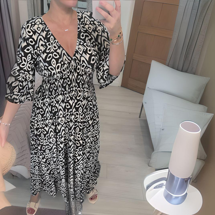 Lucia | Printed Boho Maxi Dress