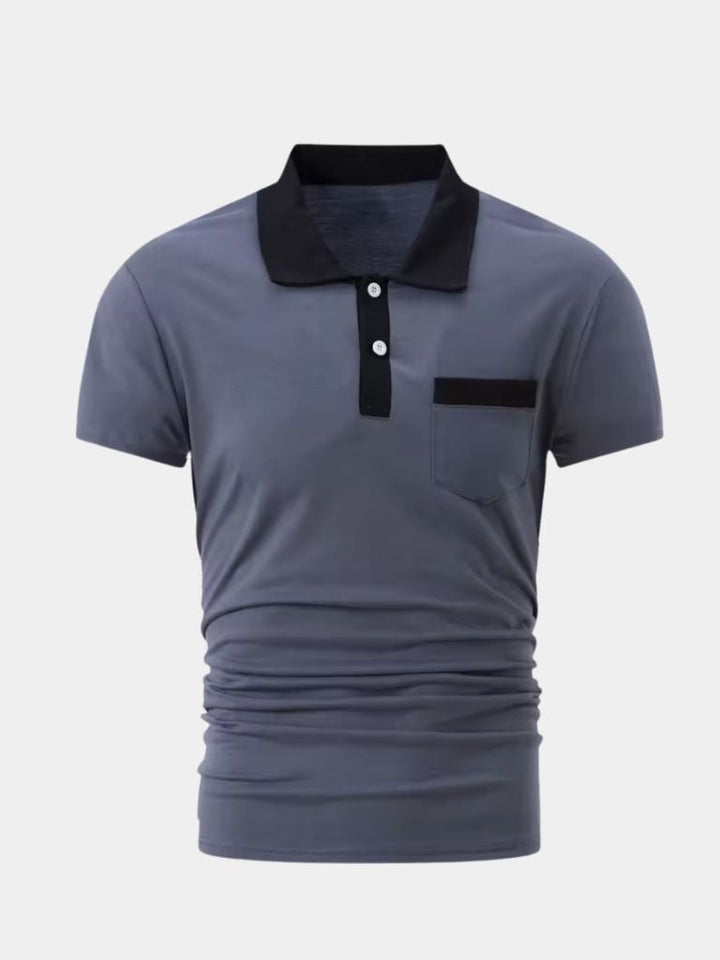 Nigel | Contrast Collar Polo Shirt