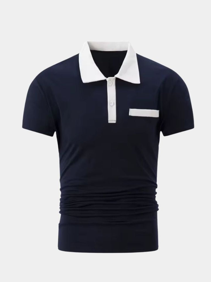 Nigel | Contrast Collar Polo Shirt