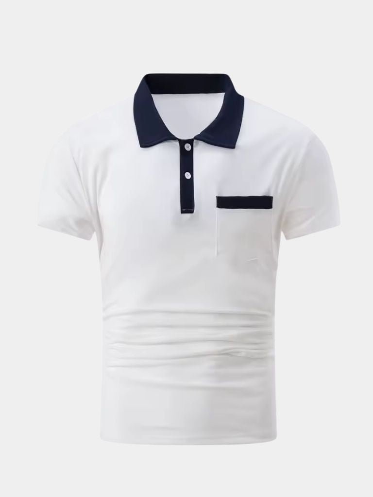 Nigel | Contrast Collar Polo Shirt
