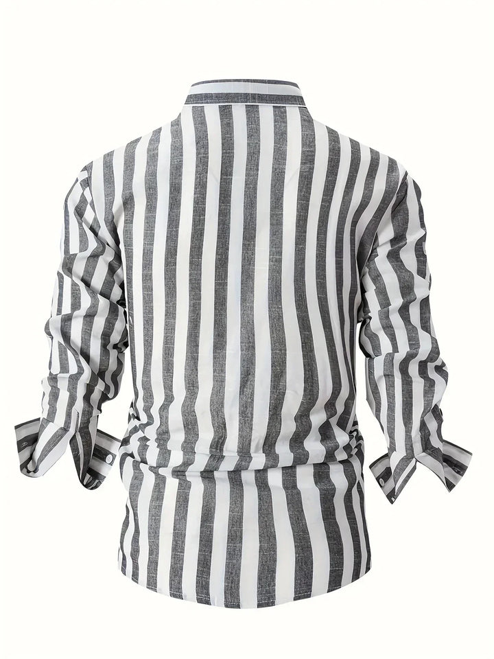 Douglas | Vertical Stripe Button Shirt