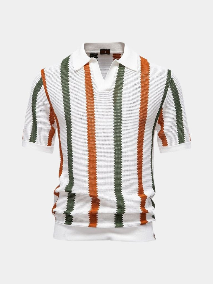 Victor | Retro Stripe Polo Shirt