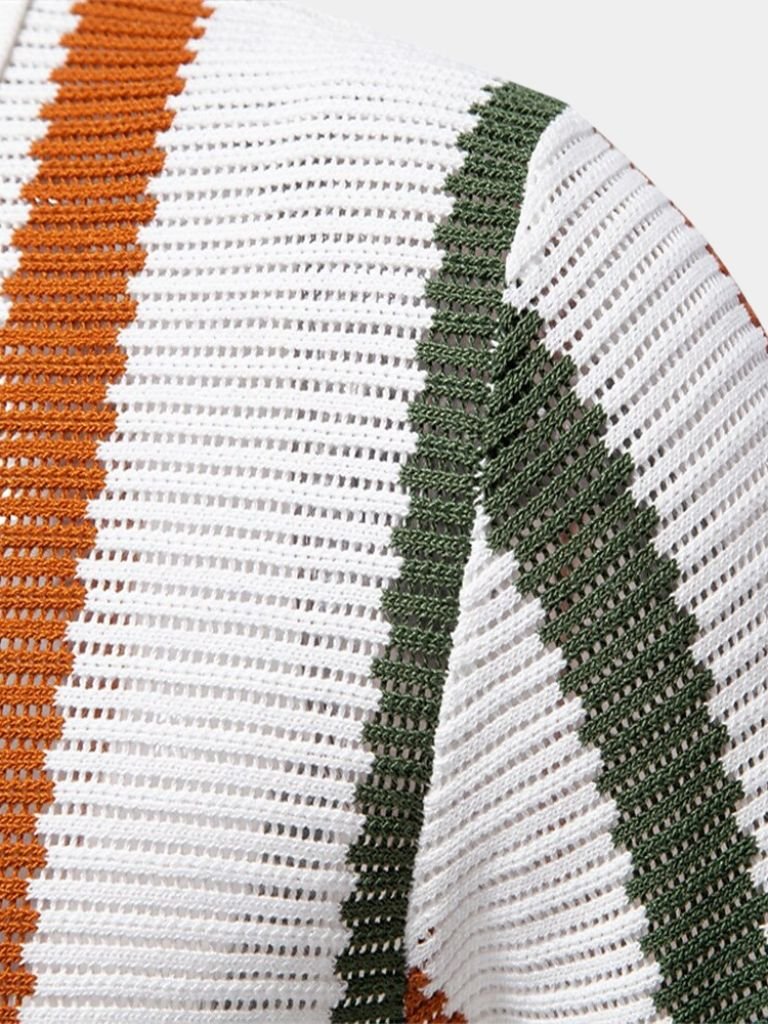 Victor | Retro Stripe Polo Shirt