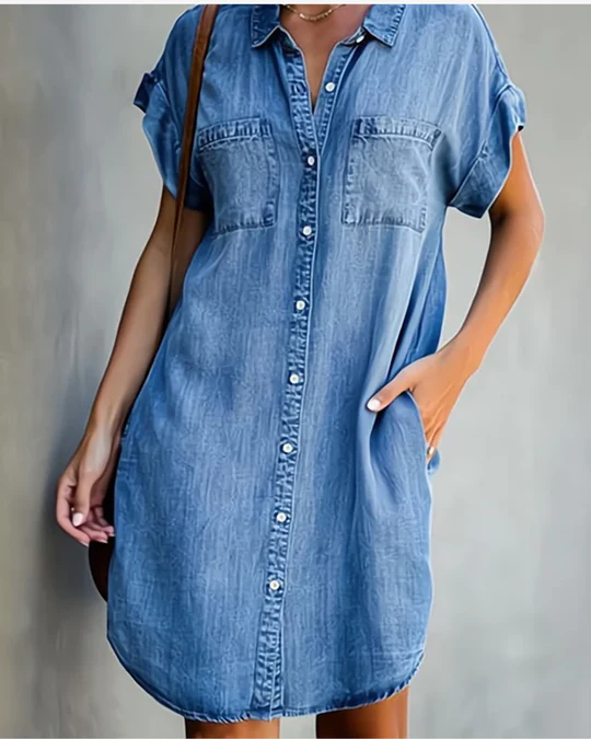 Marlene | Relaxed Denim Shirt Dress