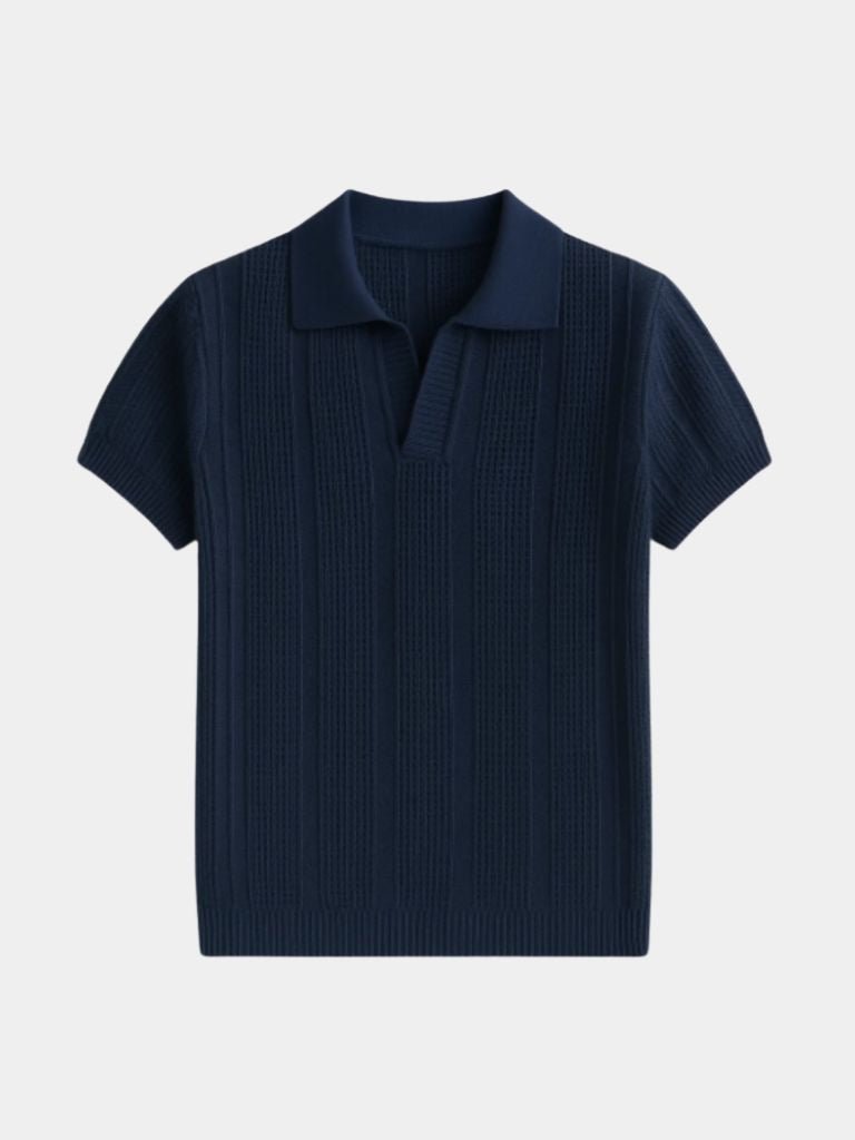 Edward | Textured Knit Polo Shirt