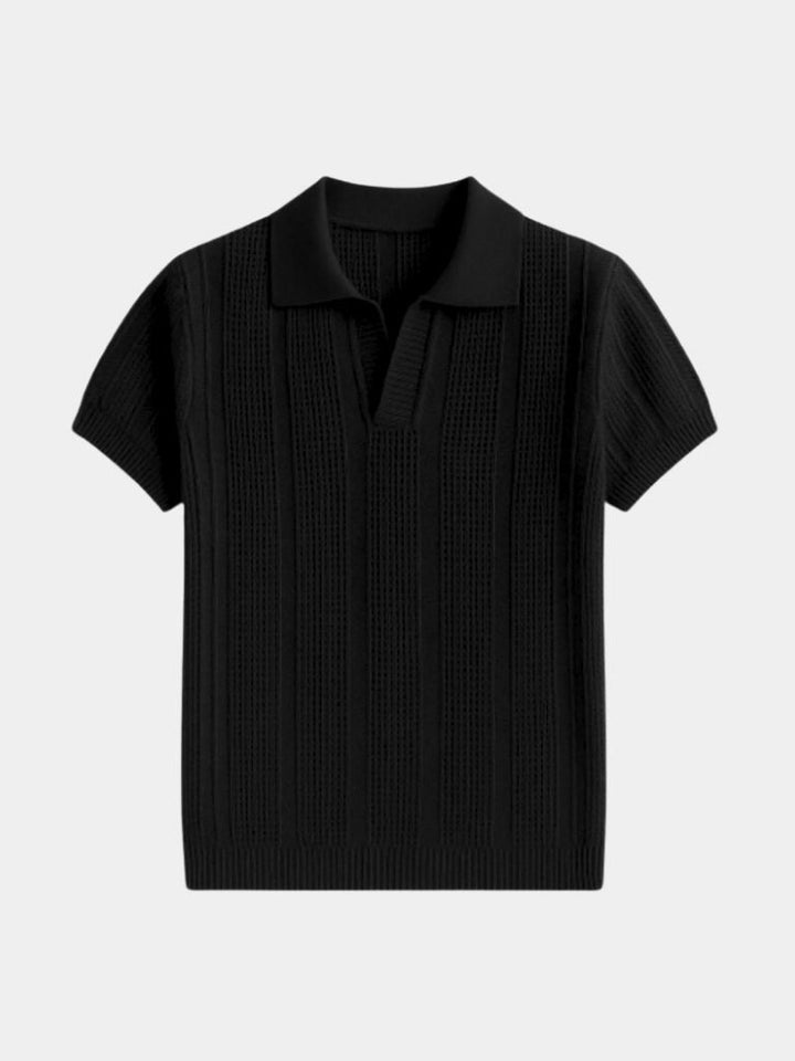 Edward | Textured Knit Polo Shirt