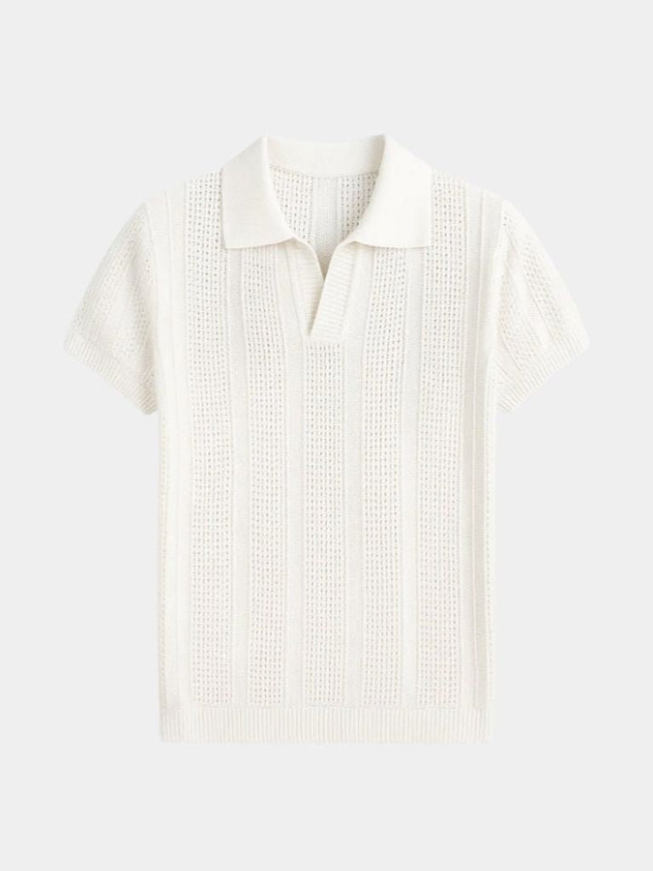 Edward | Textured Knit Polo Shirt