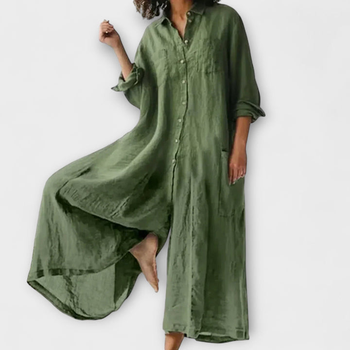 Nadine | Relaxed Button Shirt Dress