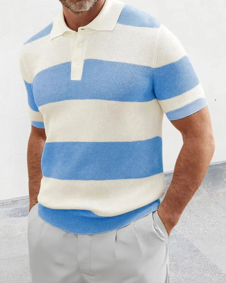 Warren | Retro Knit Polo Shirt