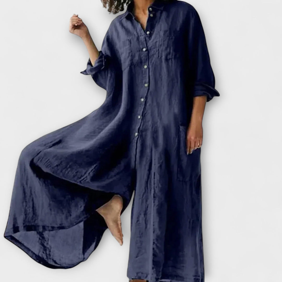 Nadine | Relaxed Button Shirt Dress