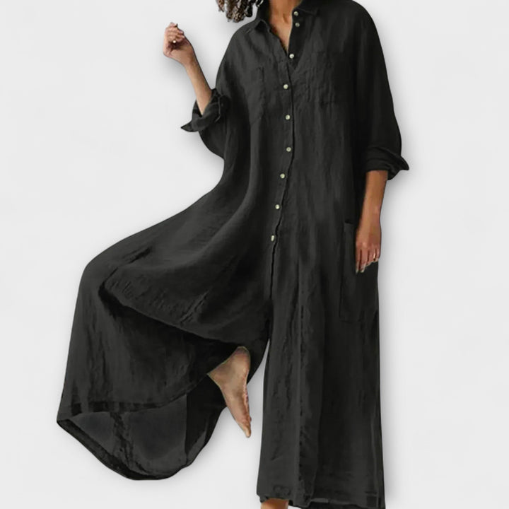 Nadine | Relaxed Button Shirt Dress