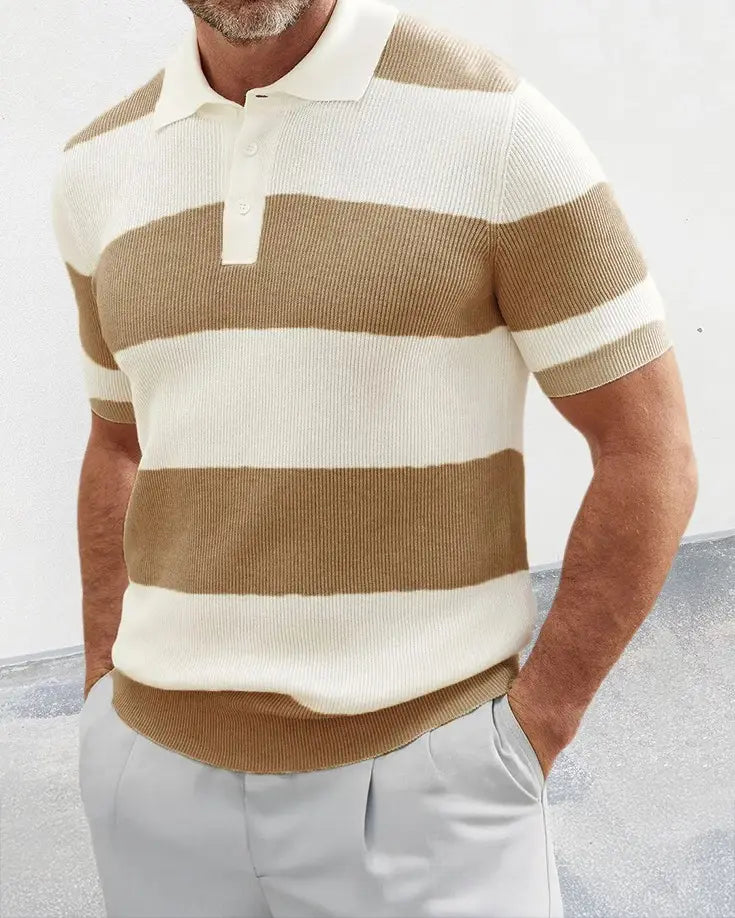 Warren | Retro Knit Polo Shirt