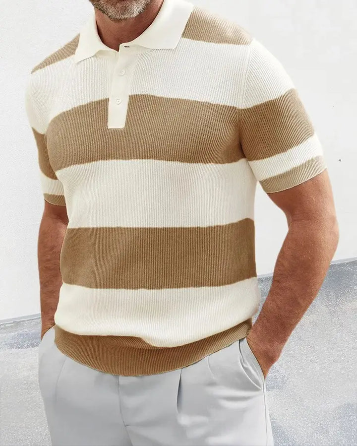 Warren | Retro Knit Polo Shirt