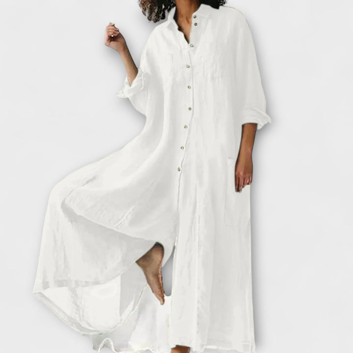 Nadine | Relaxed Button Shirt Dress