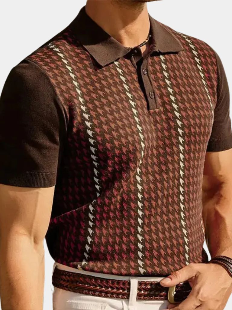 Douglas | Retro Pattern Polo Shirt
