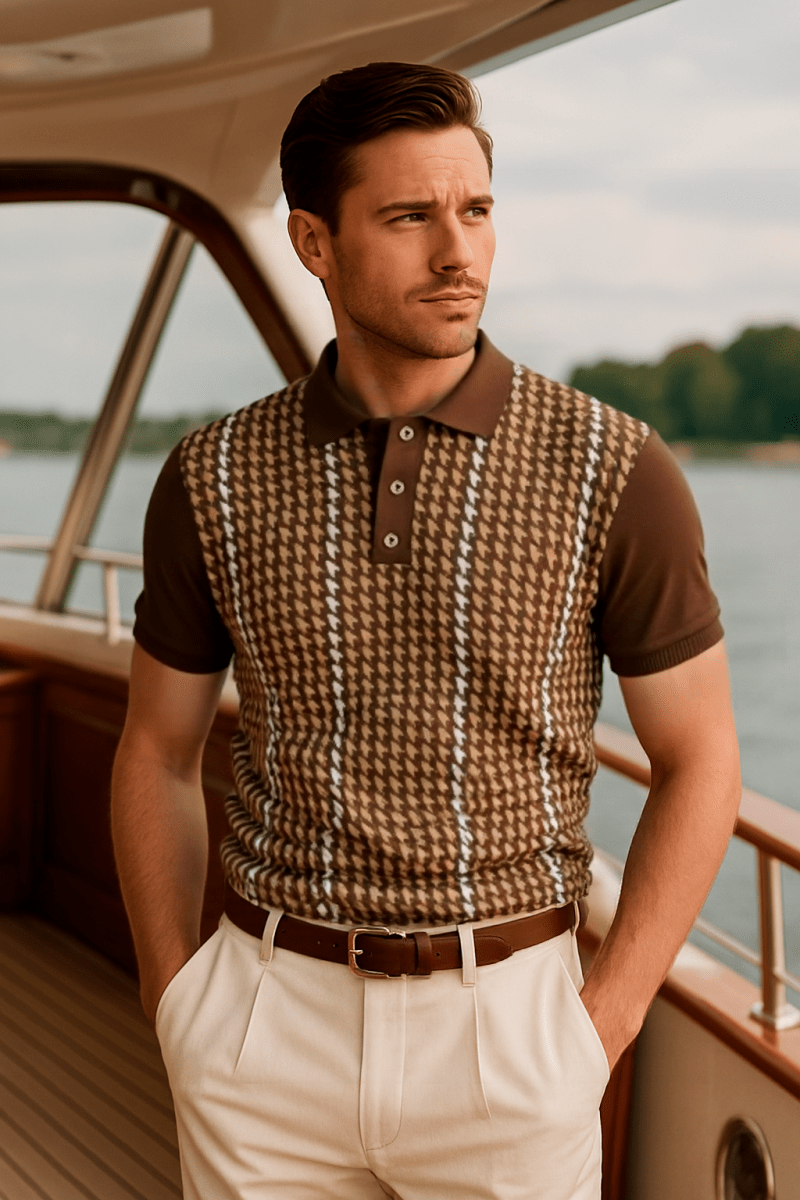Douglas | Retro Pattern Polo Shirt