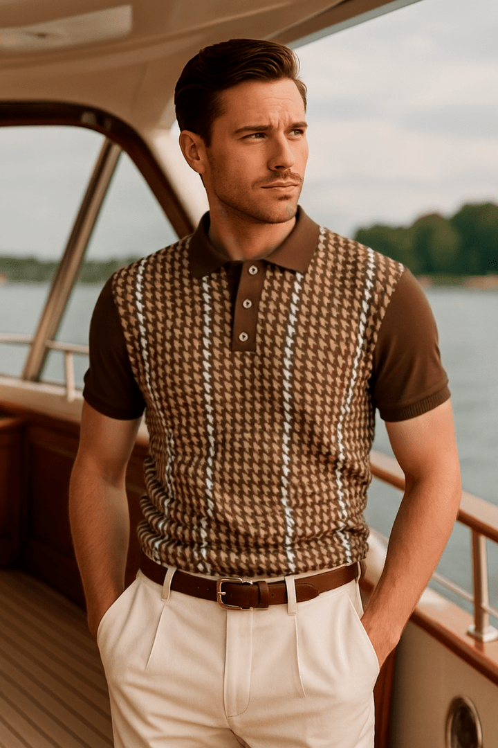 Douglas | Retro Pattern Polo Shirt