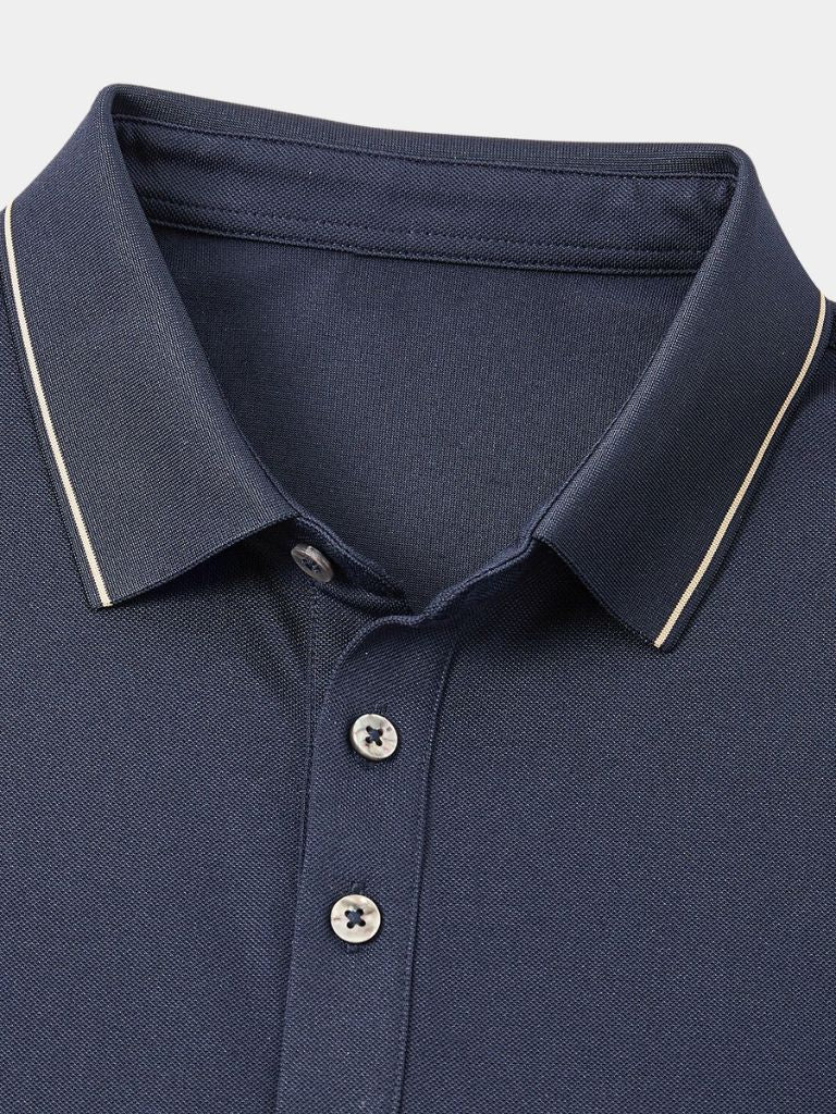 Glen | Contrast-Tipped Polo Shirt