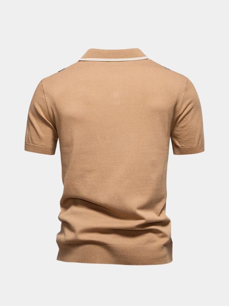 Miles | Retro Vertical Stripe Polo