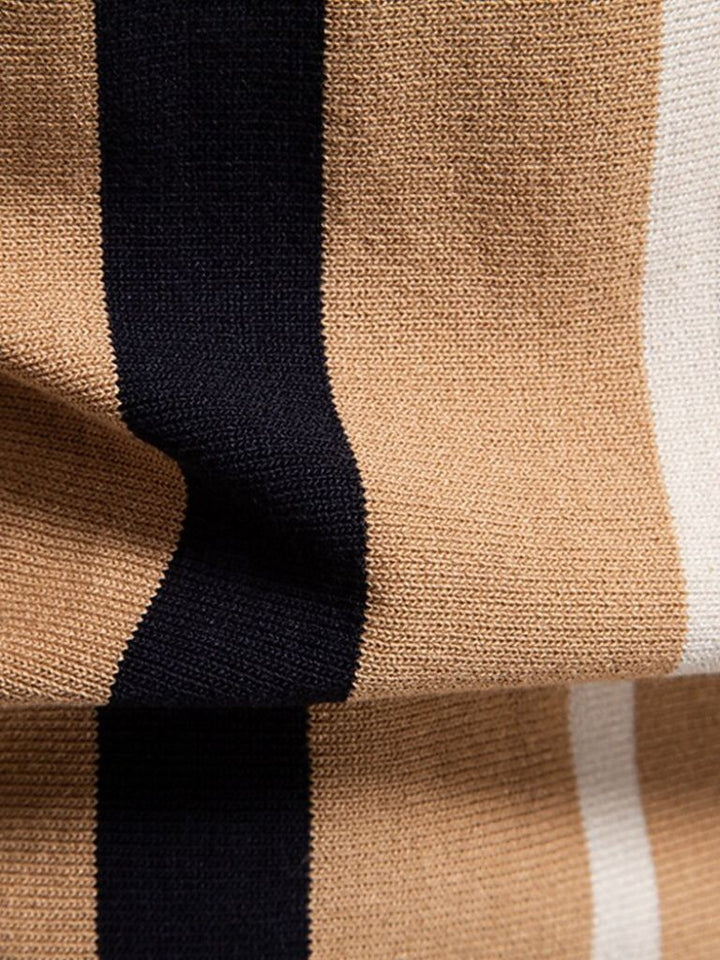Miles | Retro Vertical Stripe Polo