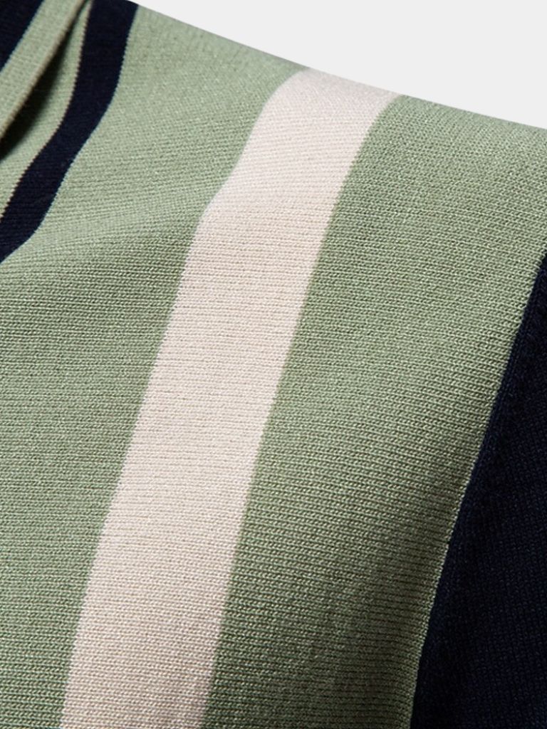 Miles | Retro Vertical Stripe Polo