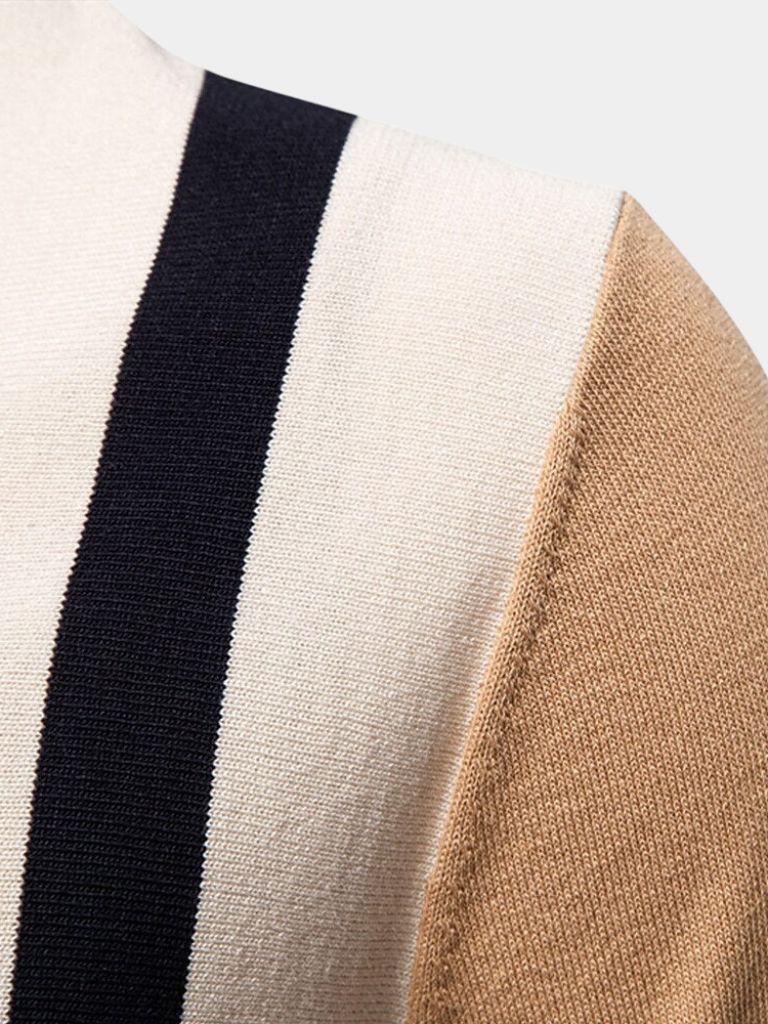 Miles | Retro Vertical Stripe Polo