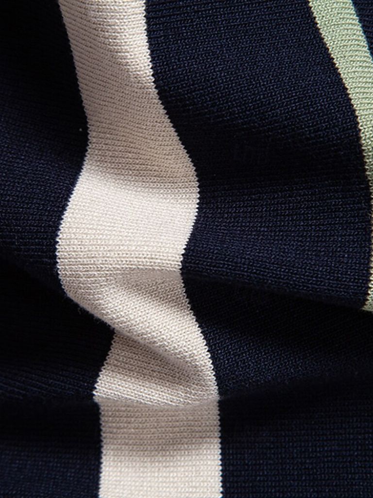 Miles | Retro Vertical Stripe Polo