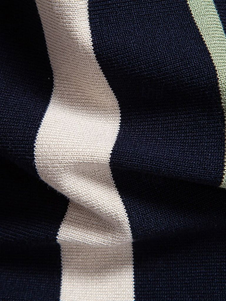 Miles | Retro Vertical Stripe Polo